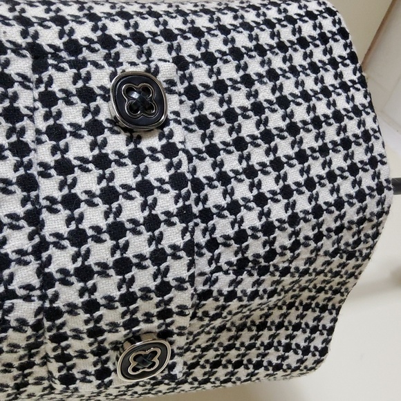 Tibi Black & White Houndstooth Print Wool Blend Coat missing Size tag. - Picture 2 of 9